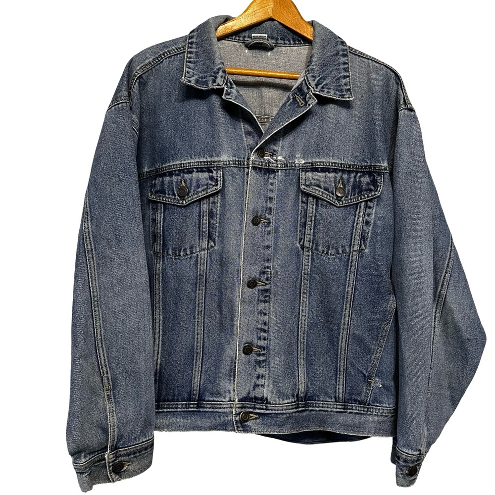 Urban Outfitters BDG Style Denim Jacket Oversized Blue Trucker Vintage Wash L